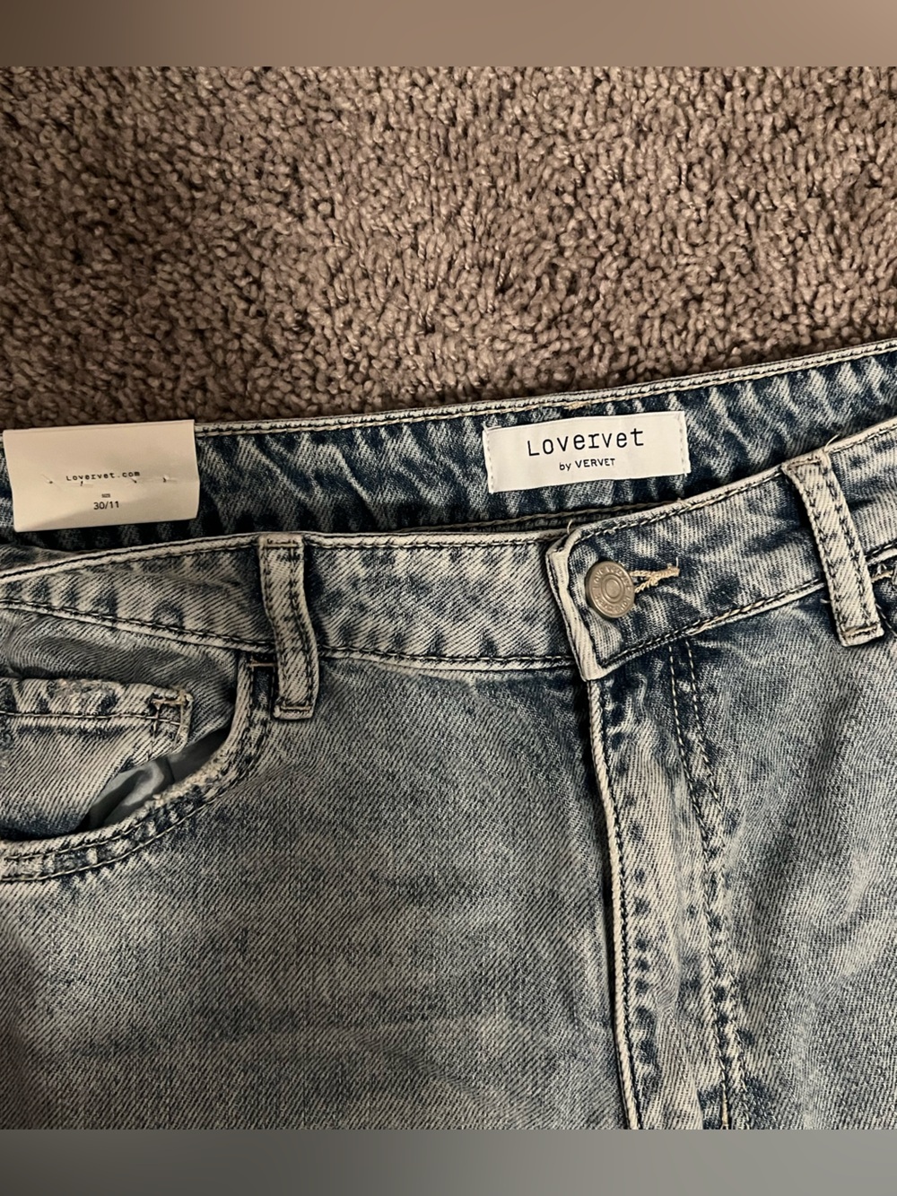 Lovervet by Vervet straight leg distressed jeans - Picture 2 of 3